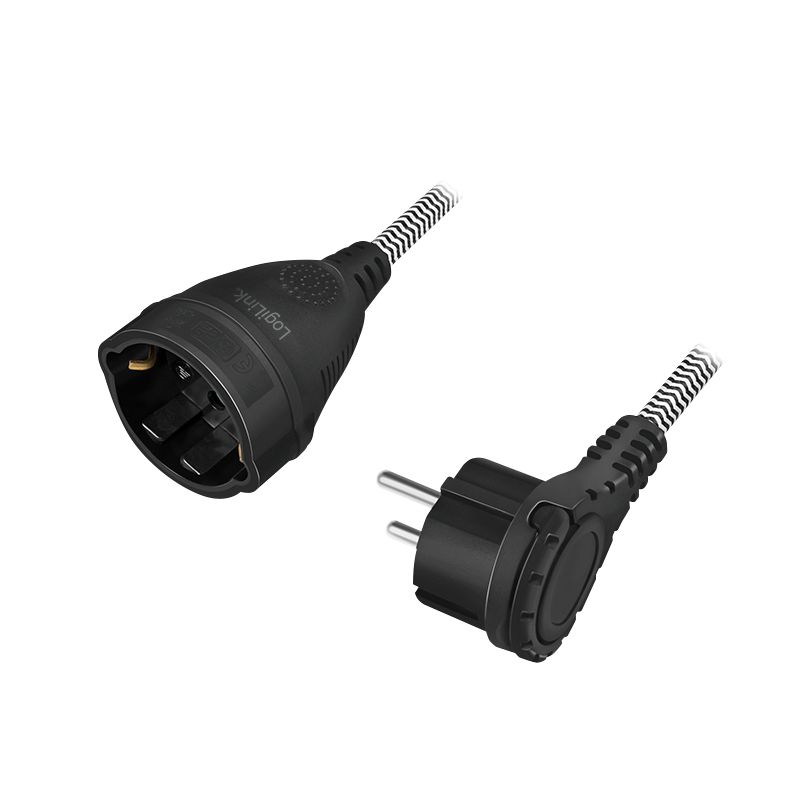Image of LogiLink LPS104 power cable Black, White 3 m Power plug type F