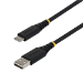 StarTech.com 15cm (6in) USB-A to USB-C Fast Charging Cable, 15W 3A, Dual-Layer Braided Nylon/TPE Jacket, Durable USB-A to Type C Charger Cord, USB A to USB C Cable