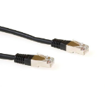 ACT Zwarte 1,5 meter LSZH SFTP CAT6 patchkabel met RJ45 connectoren