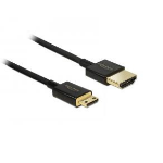 DeLOCK HDMI-A/HDMI Mini-C, 2 m HDMI cable HDMI Type A (Standard) HDMI Type C (Mini) Black