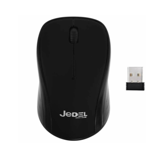 Image of Jedel W920 Wireless Optical Mouse 1600 DPI Nano USB 3 Buttons Black