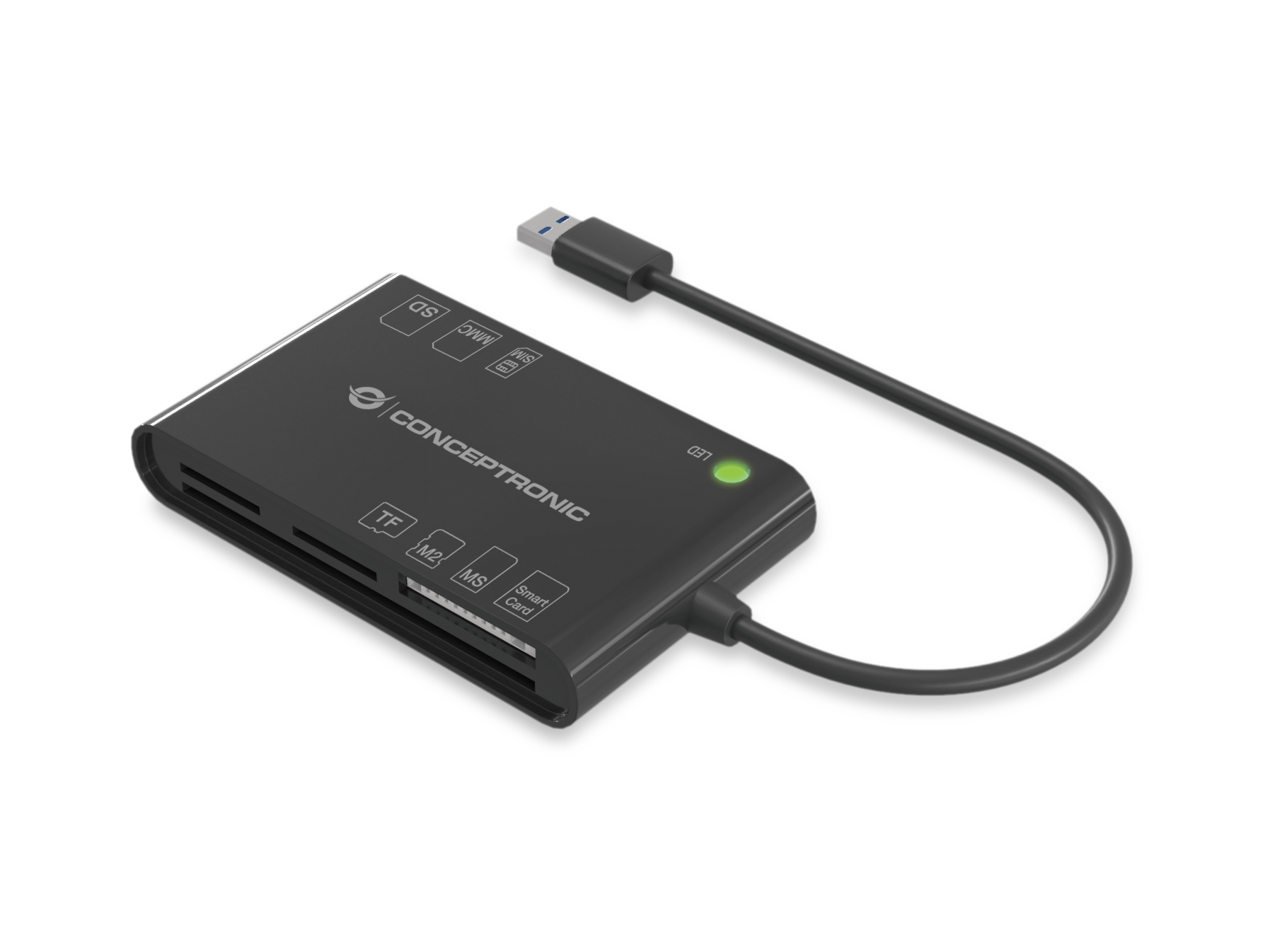 Photos - Card Reader / USB Hub Conceptronic BIAN All-In-One Smart ID Card Reader BIAN01B 