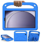 Techair TAXSGA039 Kids’ handled Samsung Tab A9+ Case. Lightweight, durable, and child friendly! Shock-absorbing protection, a built-in kickstand, sturdy handle, and an adjustable shoulder strap make it perfect for on-the-go fun.