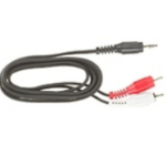Mercodan 3.5 mm - 2 x RCA, M-M, 10m audio cable 3.5mm Black, Red, White