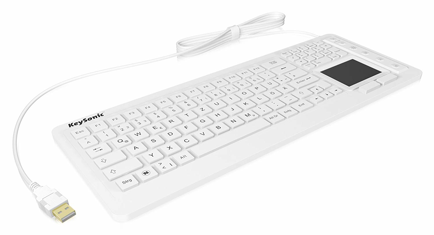 KeySonic KSK-6231 INEL (DE) white keyboard Industrial USB QWERTZ German