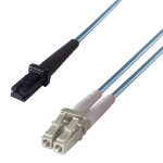 connektgear 3m Duplex Fibre Optic Multi-Mode Cable OM3 50/125 Micron MT to LC Aqua