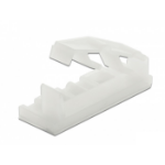 DeLOCK Flat cable holder with locking clip self-adhesive screwable natural 10 pieces
