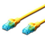 Digitus 0.25m Cat5e U-UTP networking cable Yellow U/UTP (UTP)