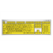 Logickeyboard LKB-LPRNTBY-AJPU-UK keyboard Home/Office USB QWERTY English Silver, Yellow