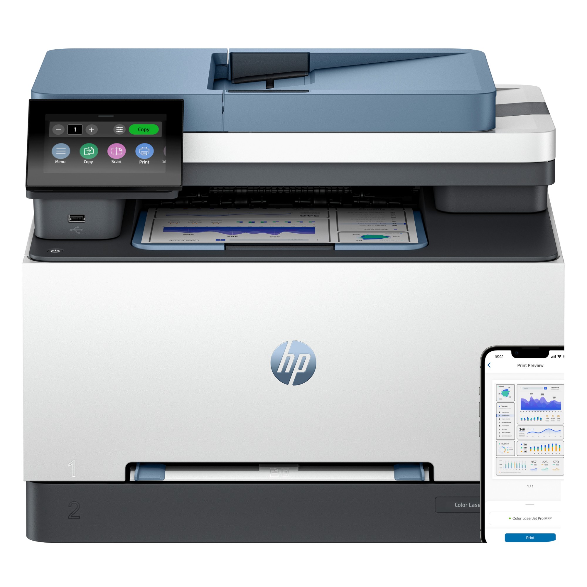 HP LaserJet Pro 3302sdw Wireless Multifunction Color Printer, Copier, Scanner; Duplex