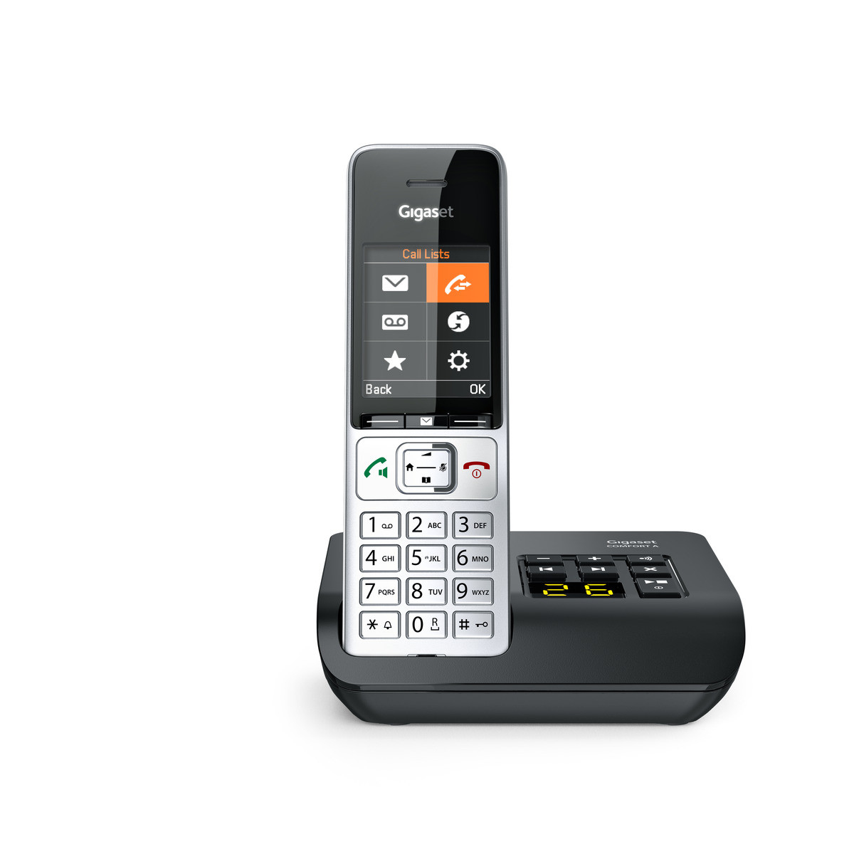 S30852-H3023-B101 UNIFY GIGASET OPENSTAGE COMFORT 500A - Analog/DECT telephone - Wired handset - Speakerphone - 200 entries - Caller ID - Black - Silver