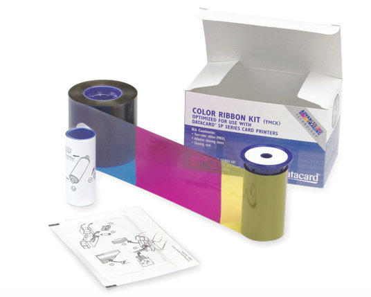 Image of DataCard 534700-002-R010 YMCKT Short (Half) Panel Colour Ribbon...