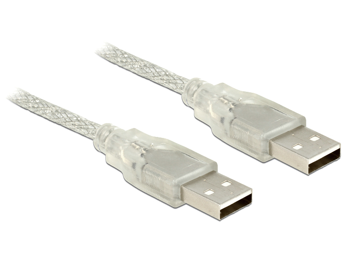 Image of DeLOCK 0.5m, 2xUSB2.0-A USB cable USB 2.0 USB A Transparent