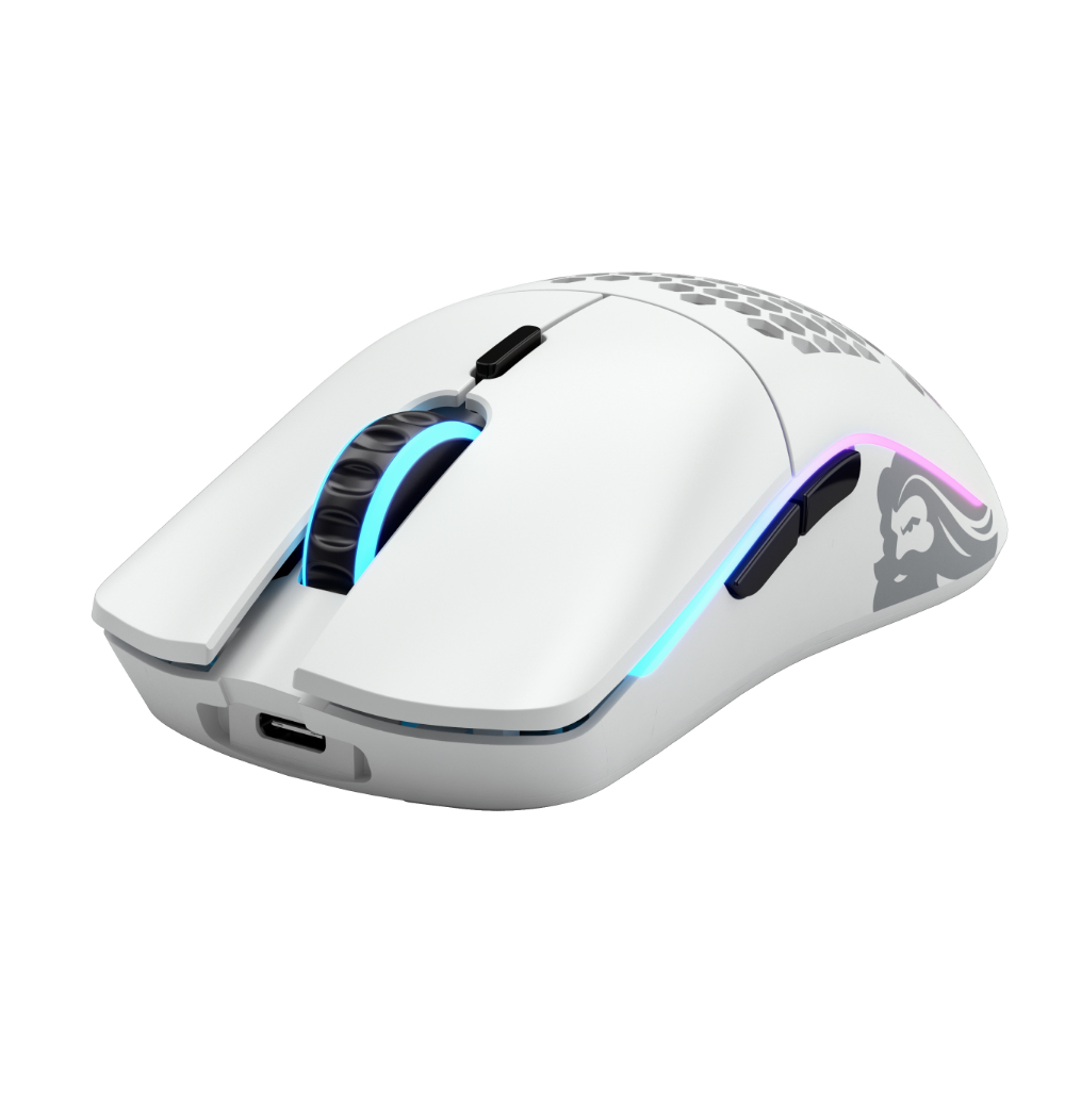 GLO-MS-OMW-MW GLORIOUS PC GAMING RACE Model O- Wireless RGB Optical Gaming Mouse - Matte White (GLO-MS-OMW-MW