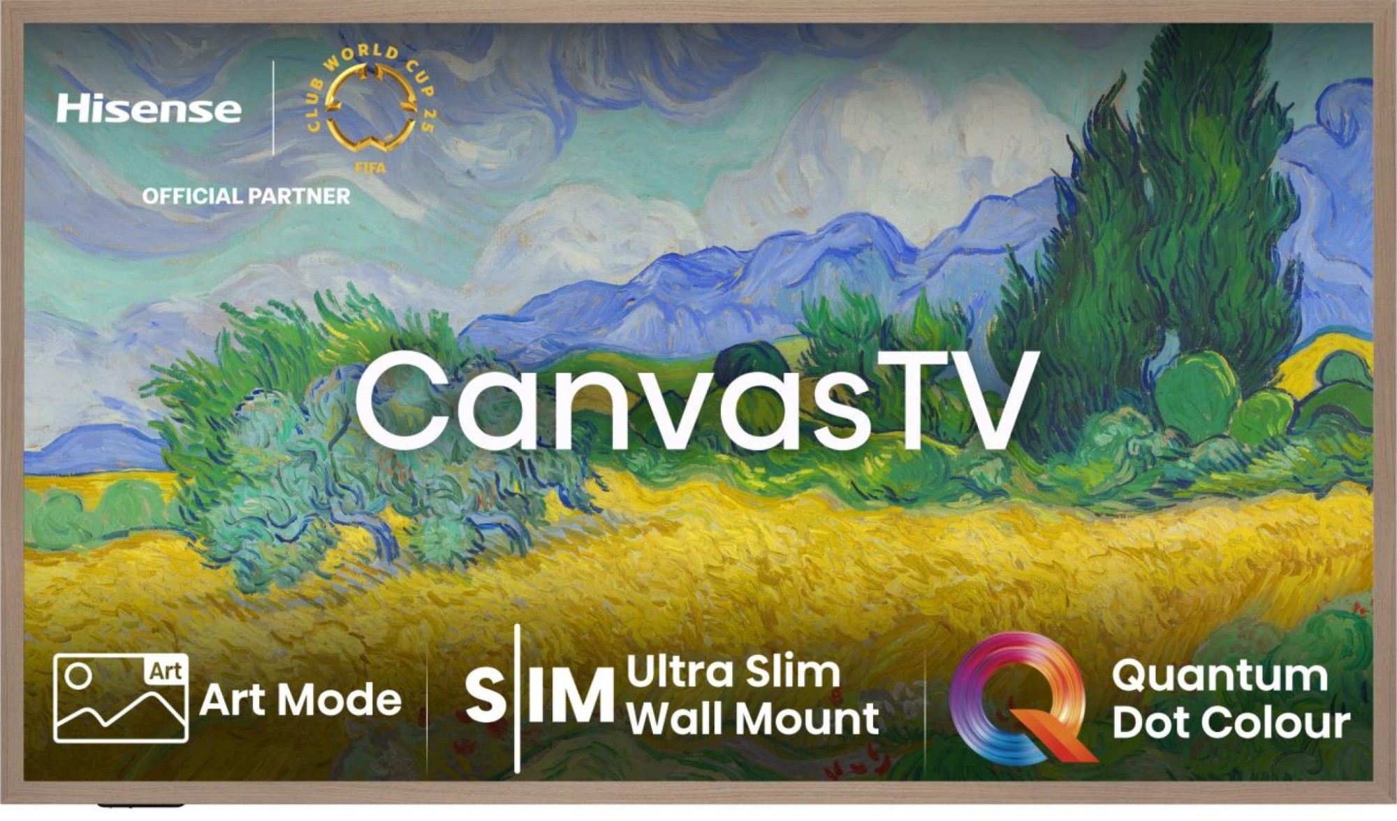 Hisense 55" S7NQTUK Canvas TV with Freely & ArtMode