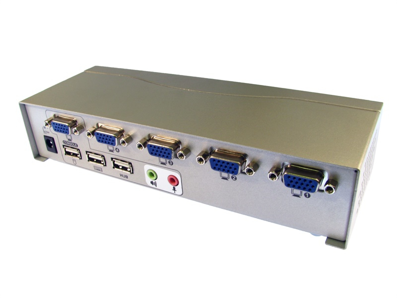 Cables Direct NLKVM-100-4 KVM switch Silver