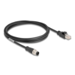 DeLOCK M12 Cable A-coded 8 pin male to RJ45 male PVC 2 m