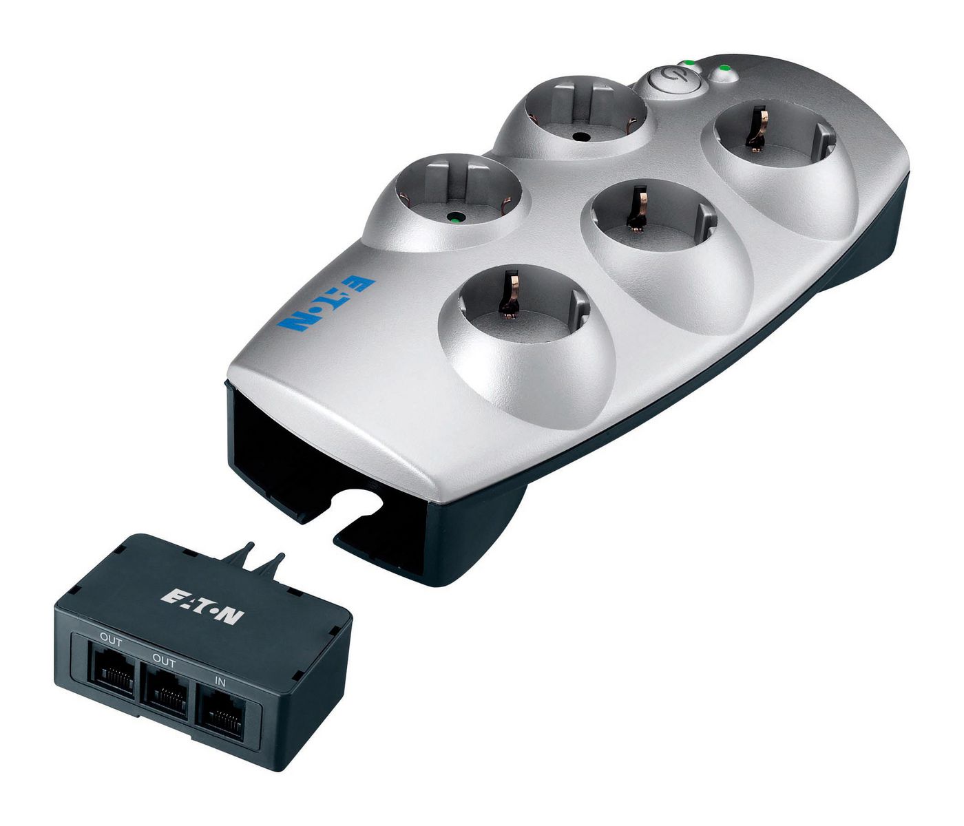 Eaton Protection Box 5 Tel@+TV DIN Silver 5 AC outlet(s) 220-250 V