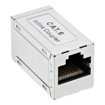 InLine Cat.6 adaptor, fully shielded, metal, 2x RJ45 F/F, 1:1