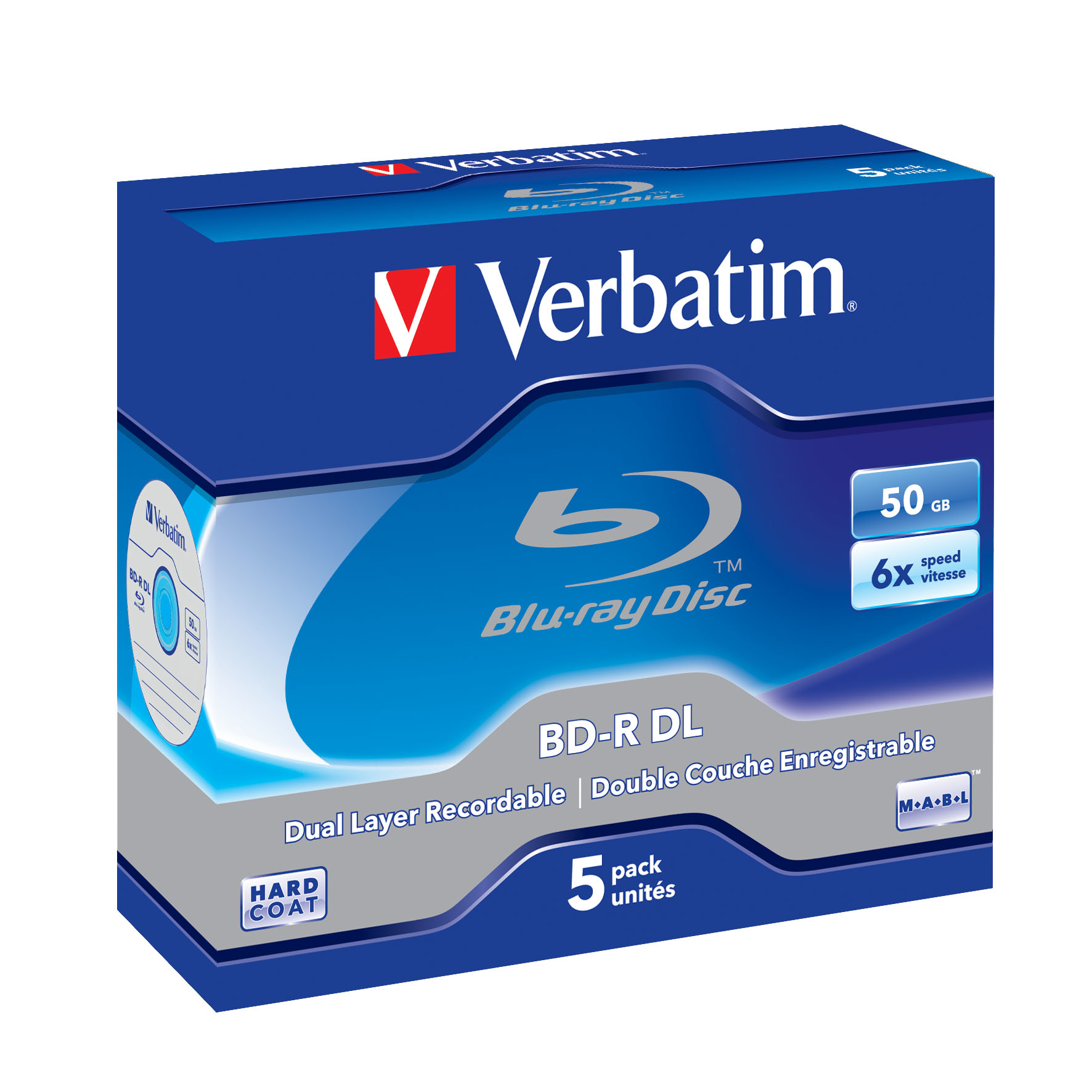Image of Verbatim 43748 blank Blu-Ray disc BD-R 50 GB 5 pc(s)