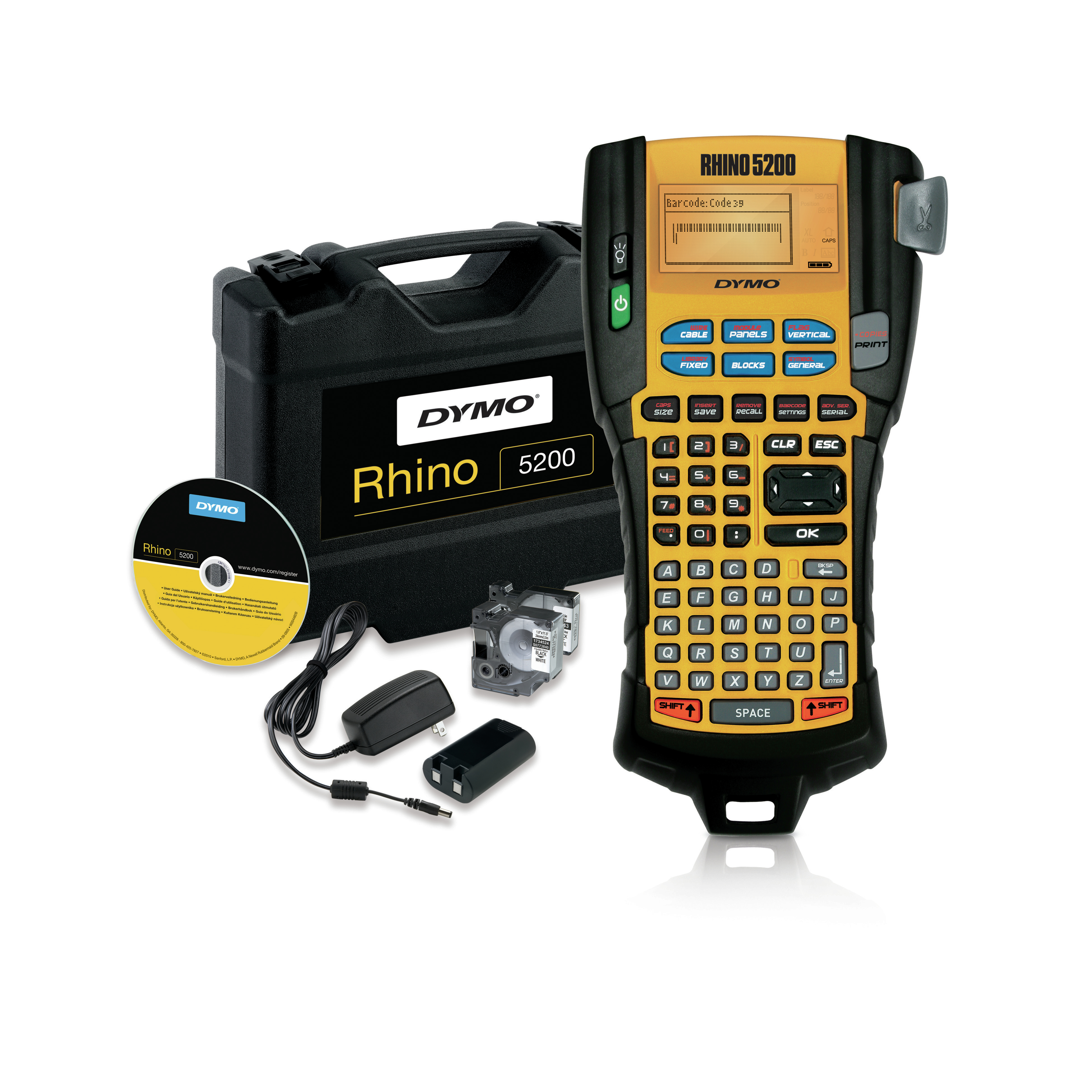 Image of DYMO RHINO 5200 Kit label printer Thermal transfer 180 x 180 DPI ABC