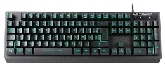 Image of LC-Power LC-KEY-4B-LED keyboard USB QWERTZ German Black