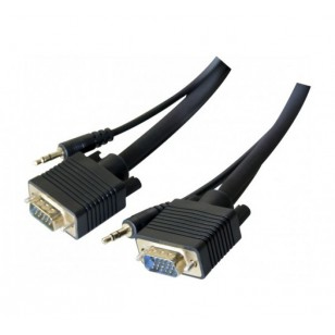 Image of Hypertec 137212-HY video cable adapter 3 m VGA (D-Sub) + 3.5mm Black