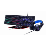 Gembird GGS-UMGL4-02 toetsenbord Inclusief muis Gamen USB QWERTY Amerikaans Engels Zwart