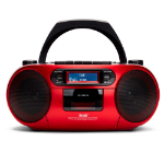 Aiwa BBTC-660DAB/RD portable stereo system Digital 4 W DAB+, FM Black, Red MP3 playback