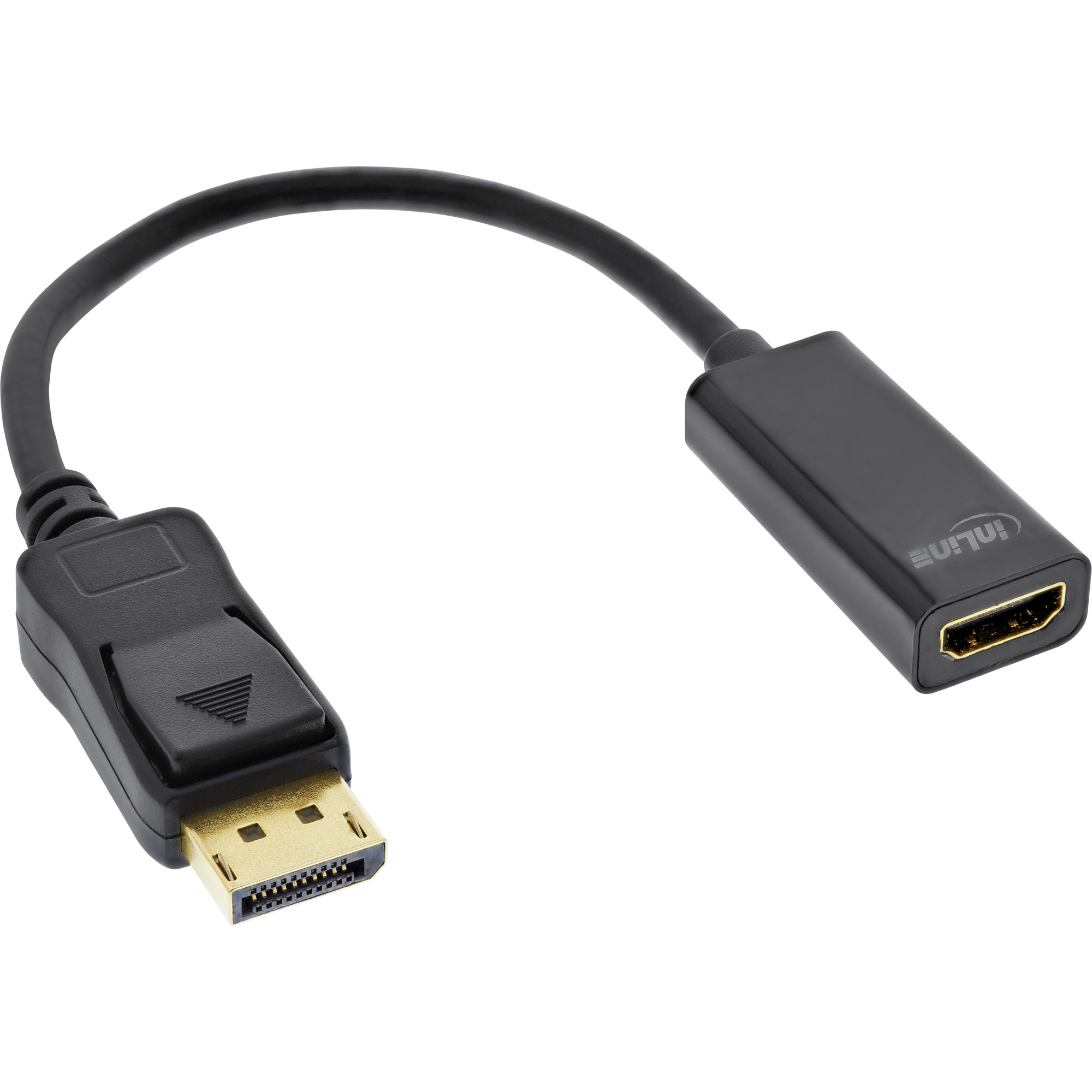 17198C INLINE INC DisplayPort to HDMI Adaptor with Audio - DisplayPort M / HDMI F - 4K/60Hz - 0.15 m - DisplayPort - HDMI Type A (Standard) - Male - Female - Straight