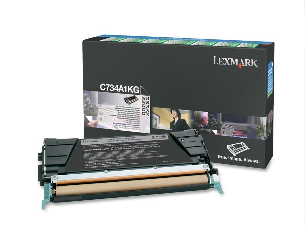 Image of Lexmark C734A1KG Toner-kit black return program, 8K pages ISO/IEC...