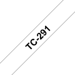 Brother TC-291 labelprinter-tape Zwart op wit
