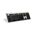 Logickeyboard LKB-LPRNTWB-CWMU-UK keyboard Office USB QWERTY UK English Black, Silver, White