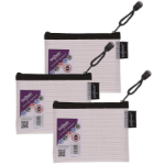 Snopake EVA Mesh HC Zippa Bag A6 Black- 3 Bags