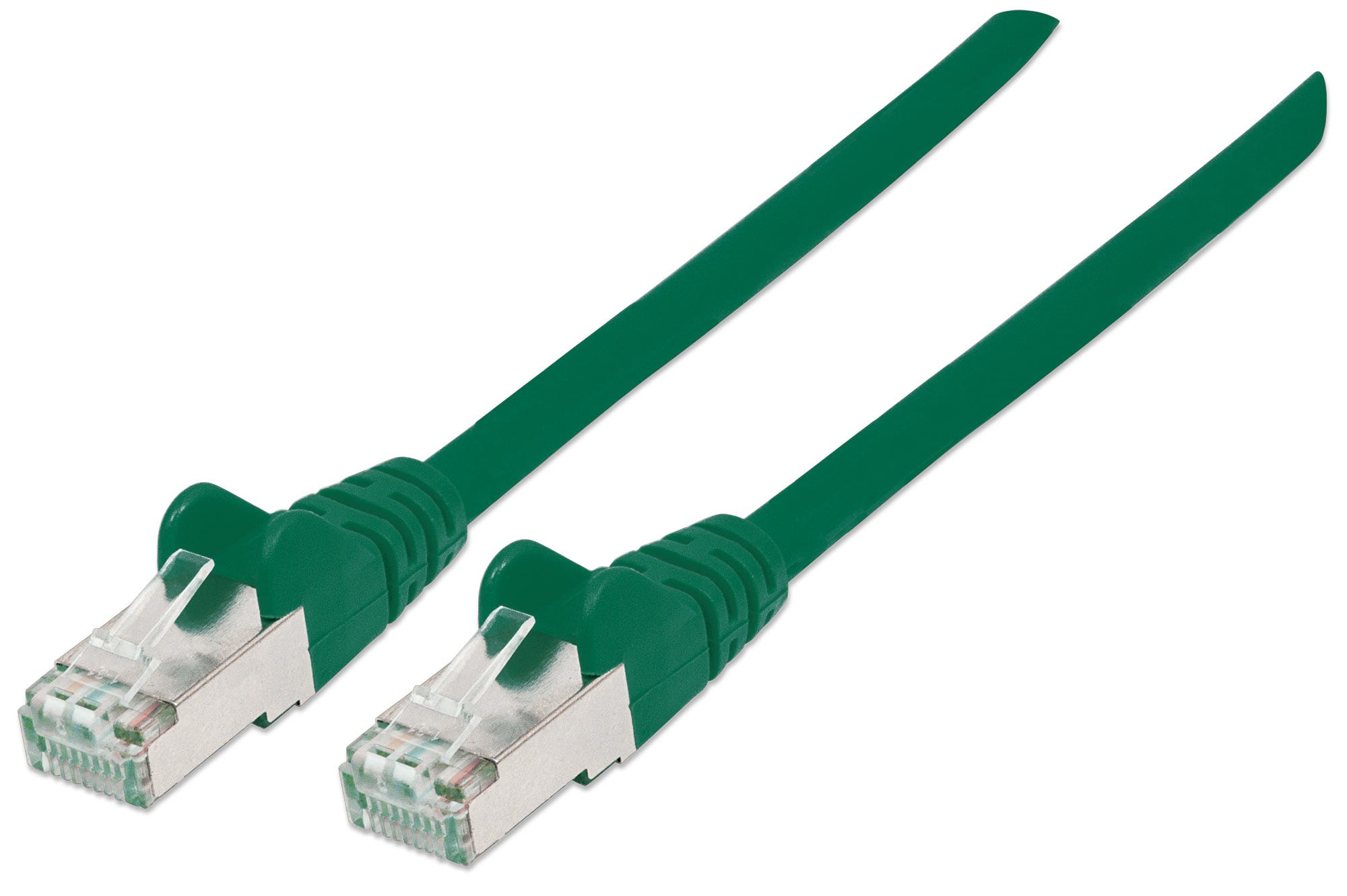Photos - Cable (video, audio, USB) INTELLINET Network Patch Cable, Cat6A, 0.5m, Green, Copper, S/FTP, LSO 350 