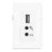 Garbot USB2.0+2x Mini Jack Module - 20 cm. White