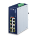 PLANET IP30 Industrial 4-Port Unmanaged Gigabit Ethernet (10/100/1000) Power over Ethernet (PoE) Blue, White