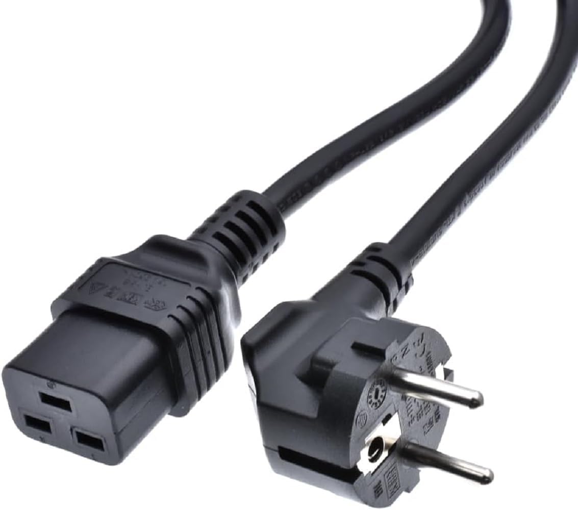 Fdl Women's Black 2M European Mains Plug (Schuko) To Iec C19 Socket Cable