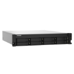 QNAP TS-832PXU-RP NAS Rack (2U) Nätverksansluten (Ethernet) Gjuten aluminium, Svart AL324