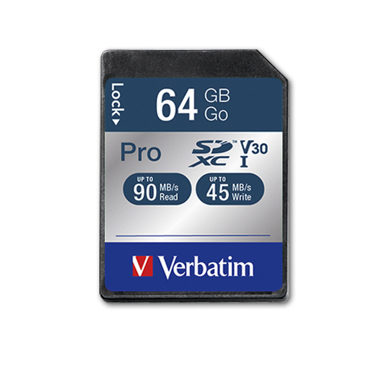 Image of Verbatim Pro 64 GB SDXC UHS Class 10