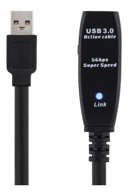 Deltaco USB3-1004 USB-kablar 7 m USB 3.2 Gen 1 (3.1 Gen 1) USB A Svart