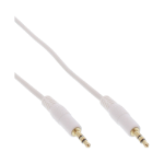 InLine Audio Cable 3.5mm Stereo male / male, white/gold, 1.5m