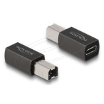 DeLOCK 65839 tussenstuk voor kabels 1 x USB Type-C 1 x USB 2.0 Type-B Antraciet