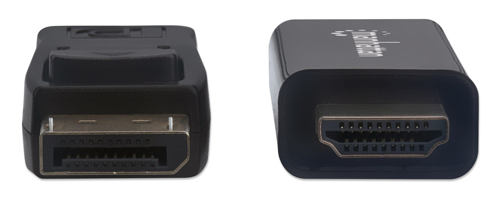 Manhattan DisplayPort to HDMI Cable, 4K@60Hz, 1m, Male to Male, DP With Latch, Black, Not Bi-Directional, Three Year Warranty, Polybag