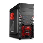 Sharkoon VG4-W Midi Tower Black,Red