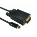 Cables Direct USB C to VGA 1080P @ 60HZ 5 m USB Type-C VGA (D-Sub) Black