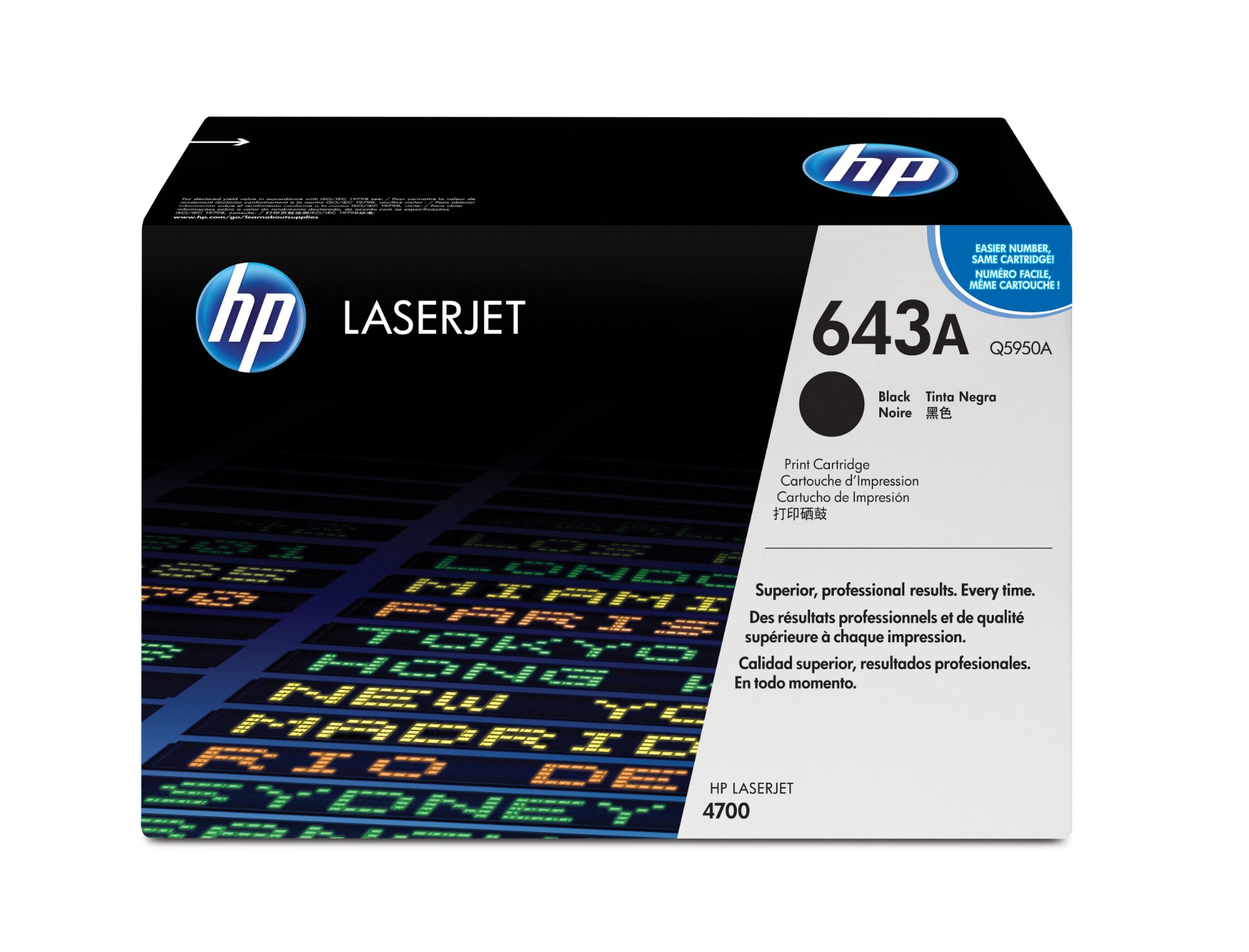 HP Q5950A/643A Toner cartridge black, 11K pages/5% for HP Color LaserJet 4700