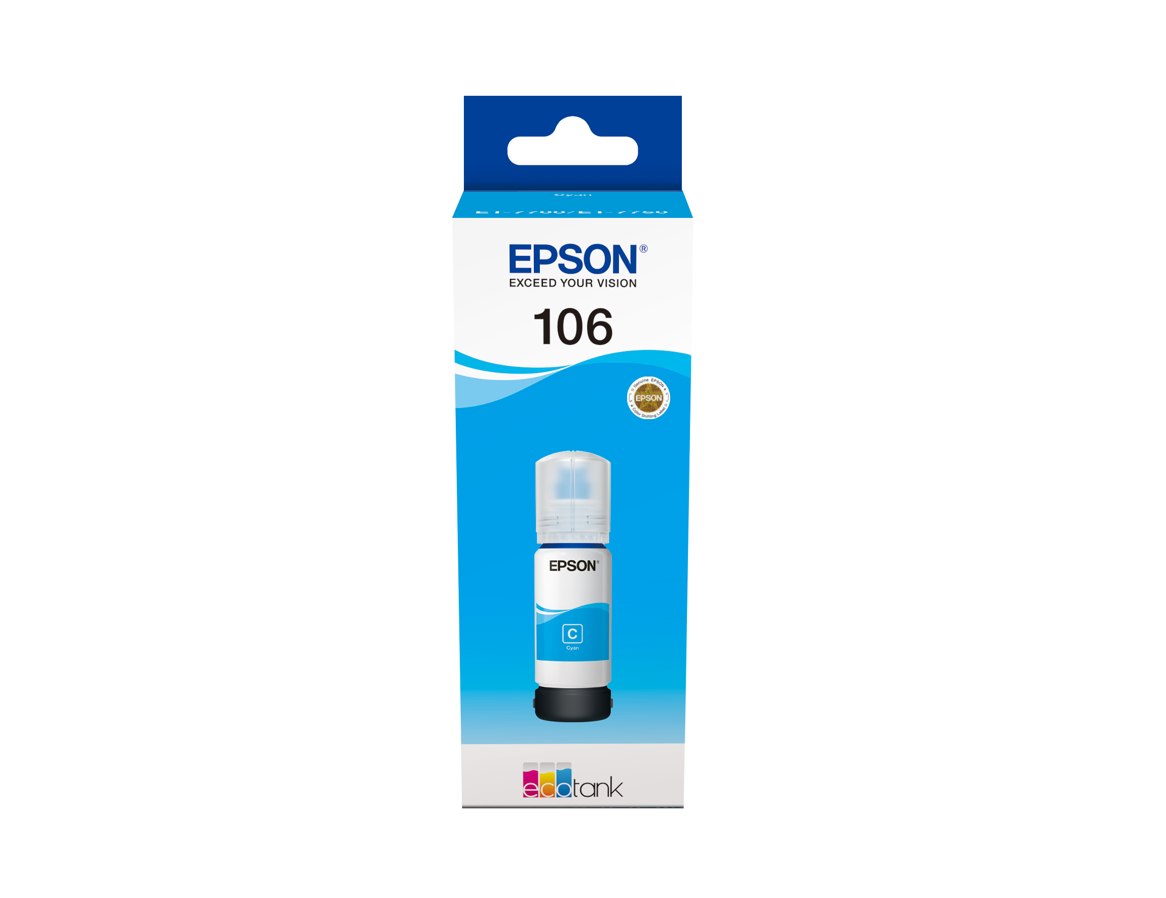 Image of Epson C13T00R240/106 Ink bottle cyan, 5K pages 3400 Photos 70ml...