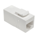 Tripp Lite N235-001-WH-6AD Cat6a Straight-Through Modular In-Line Snap-In Coupler with 90-Degree Down-Angled Port, White (RJ45 F/F)