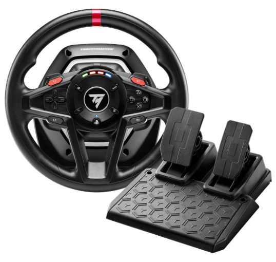 Thrustmaster T128-P Black USB Steering wheel + Pedals Analogue PC. Pla